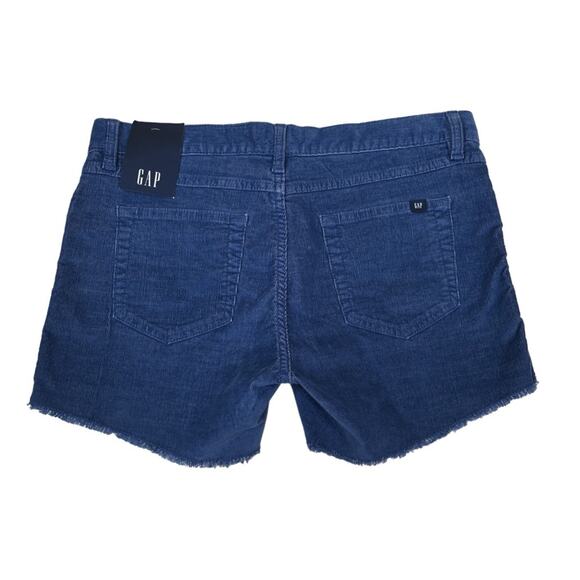GAP Womens 4 Frayed Hem Corduroy Short in Ocean Blue NEW - Picture 2 of 11